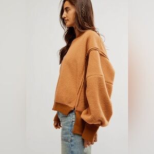 FP We The Free Cozy Camden Sweater Brown Oversized Sz XS